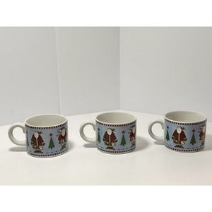 Debbie Mumm‎ Santa Retweet 3 Sakura Christmas Coffee Cup Mugs